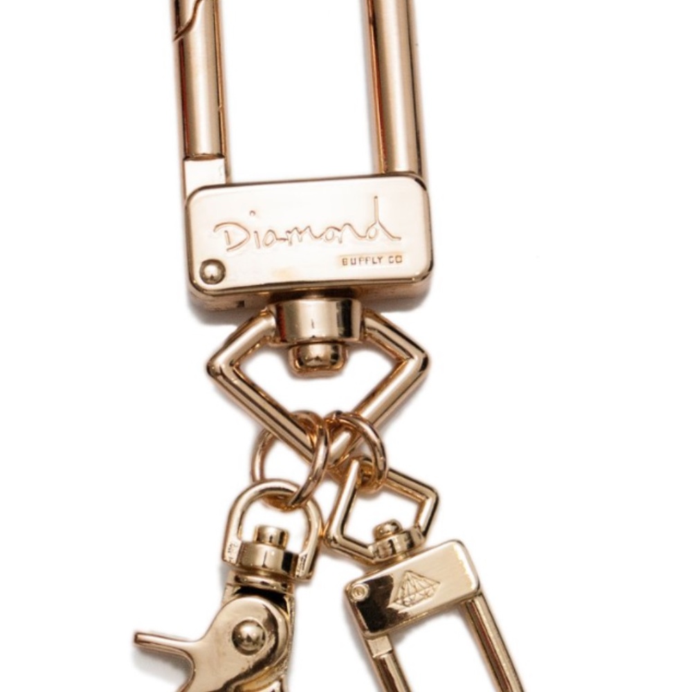 NEW DIAMOND SUPPLY CO GOLD U-LOCK KEYCHAIN MULTI TOOL CARABINER KEY